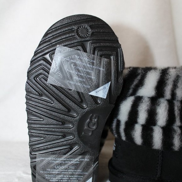 NIB UGG INFANT TODDLER‎ MINI SUEDE ZEBRA BOOTS - Picture 5 of 8